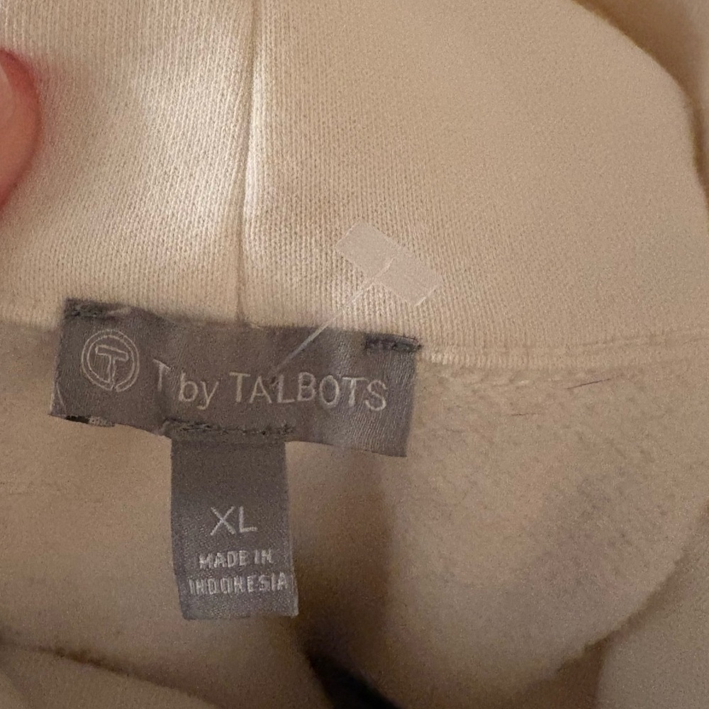 Talbots Women's Turtleneck Sweatshirt in Cream, Black, and Gray Mockneck - Picture 3 of 3